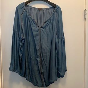 Chambray Boho Tunic